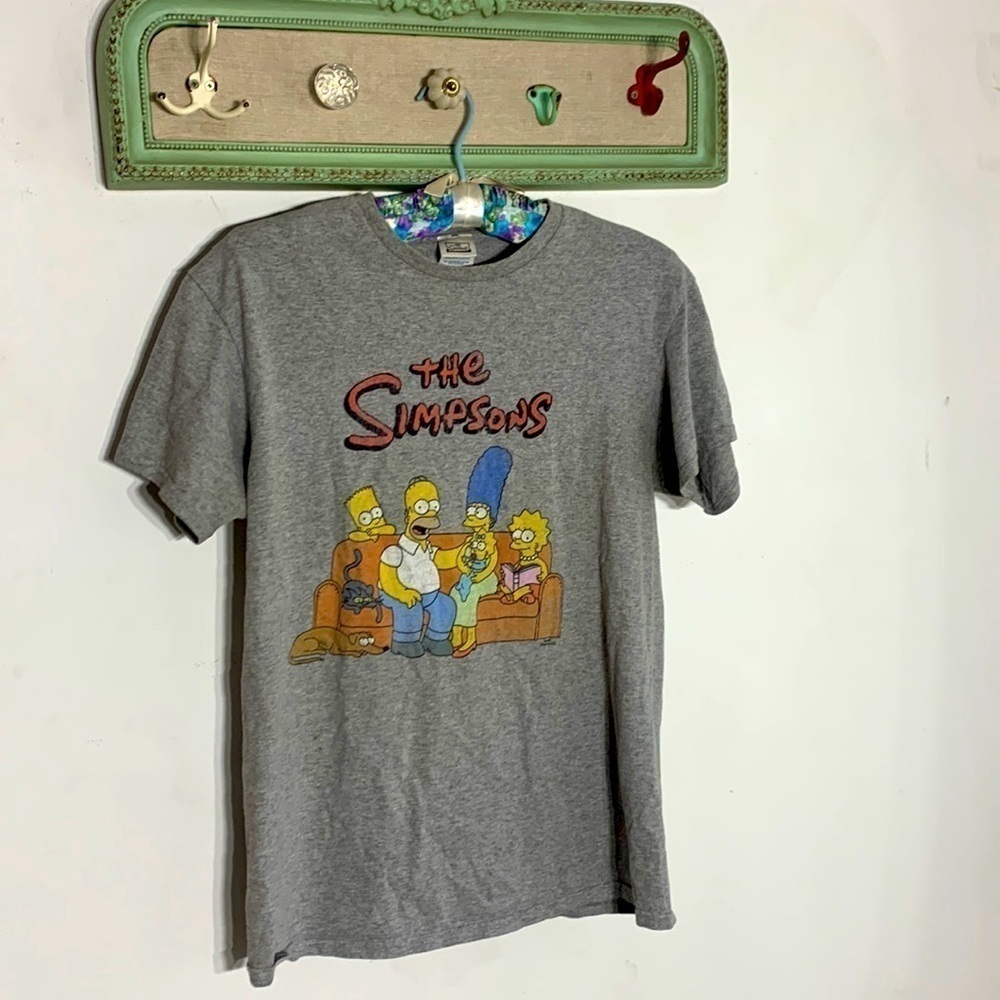 The Simpsons Matt Groening 2017 graphic short sleeve T-shirt medium grey
